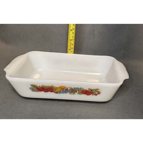 Fire King Loaf Pan Anchor Hocking Natures Bounty Loaf Pan 1Qt Retro 1970-Vintage - Picture 9 of 10
